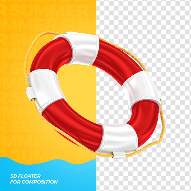 pływak realistyczna koncepcja renderowania 3d