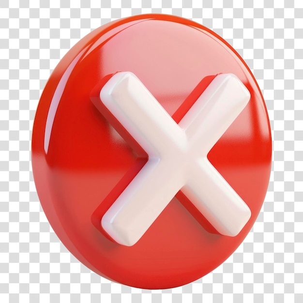 PNG 3d biały x krzyż ilustracja ikona symbolu