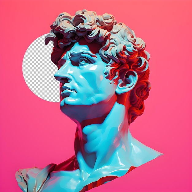 Premium PSD | Png 3d render david michelangelo aesthetic david ...