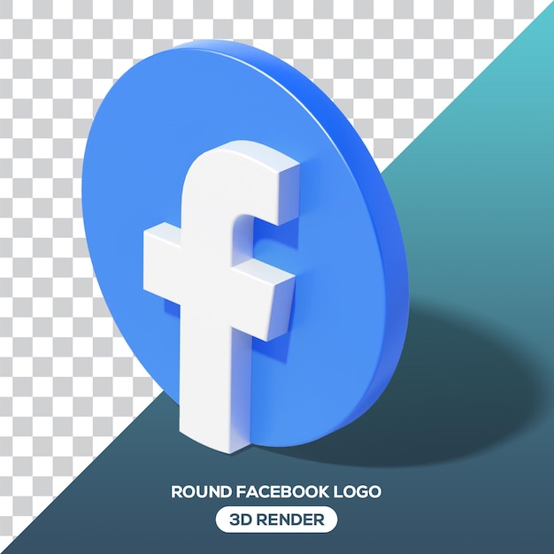 PSD png 3 d ラウンド facebook アイソメ角度ロゴ分離レンダリング ソーシャル メディア 3 d レンダリング用のメタ アイコン