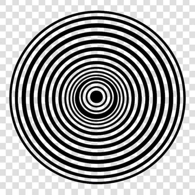 PSD png a doppler effect in oldschool handpoke tattoo style backgrounds spiral black