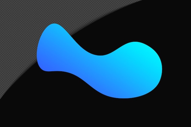 PNG Abstract Shape Gradient Element with Blue Color template psd png design