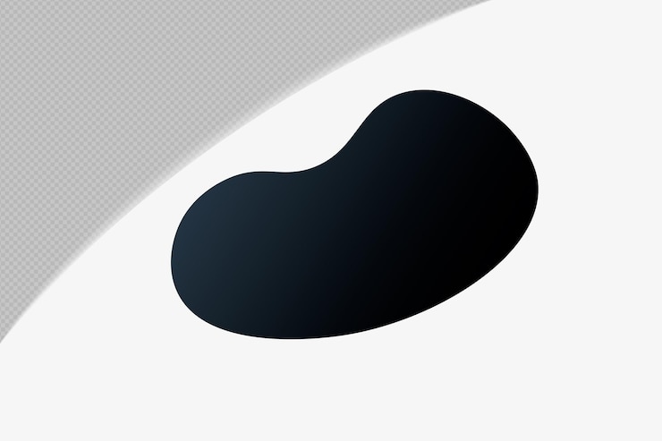 PSD png abstract shape transparent gradient element with black midnight mirage color template psd png design