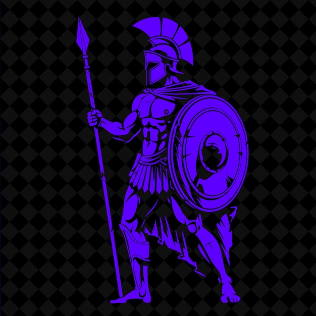 PSD png 古代ギリシャのホプライト 槍と盾で 中世の戦士の形を規律した