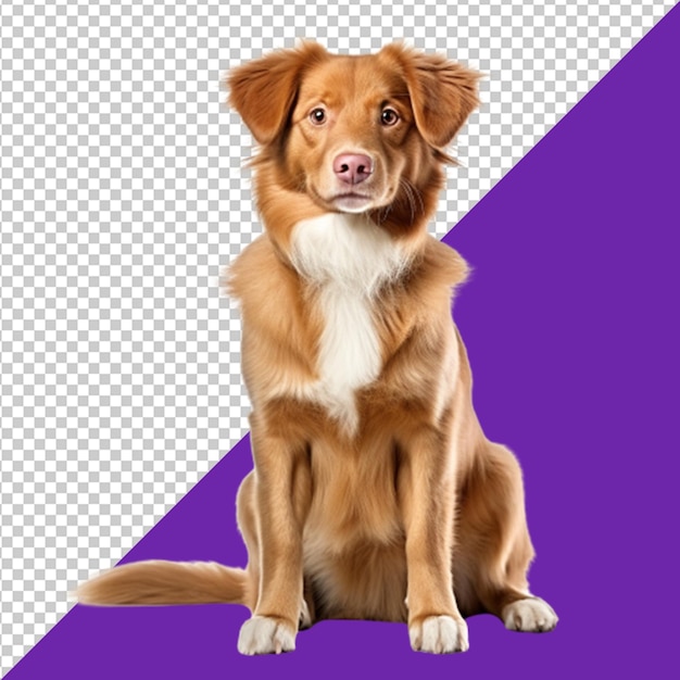 PSD png и psd милый коричневый цвет собака изолирована на прозрачном фоне