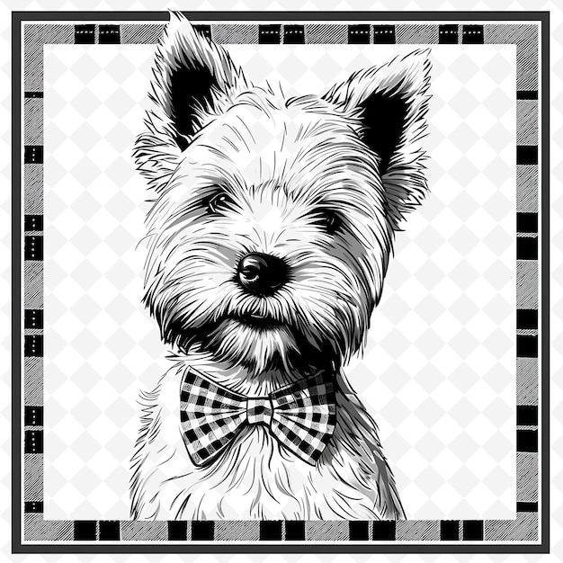 PSD png animal line art and frame stamps коллажная марка естественный эскиз для иллюстрации персонажей