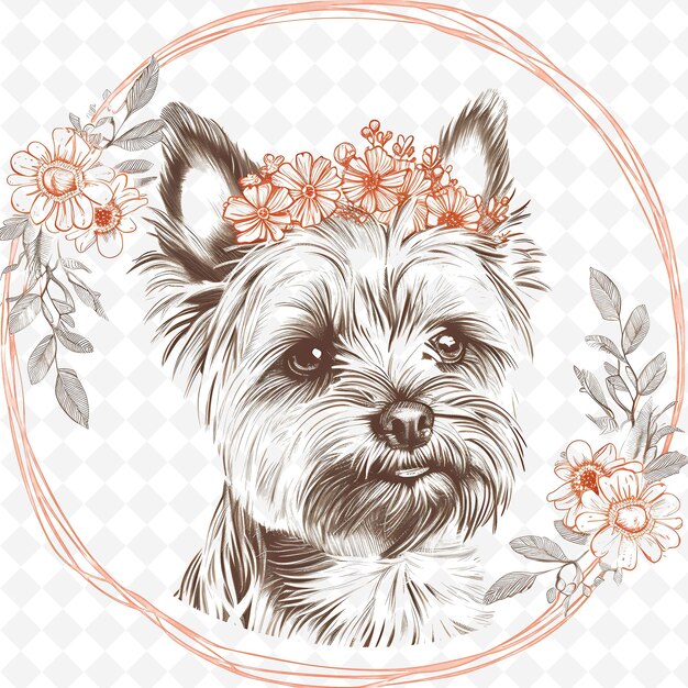 PSD png animal line art and frame stamps коллажная марка естественный эскиз для иллюстрации персонажей