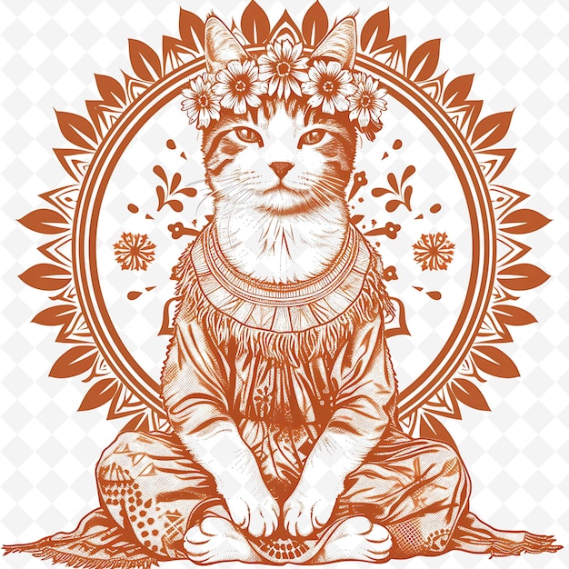 PSD png animal line art and frame stamps коллажная марка естественный эскиз для иллюстрации персонажей