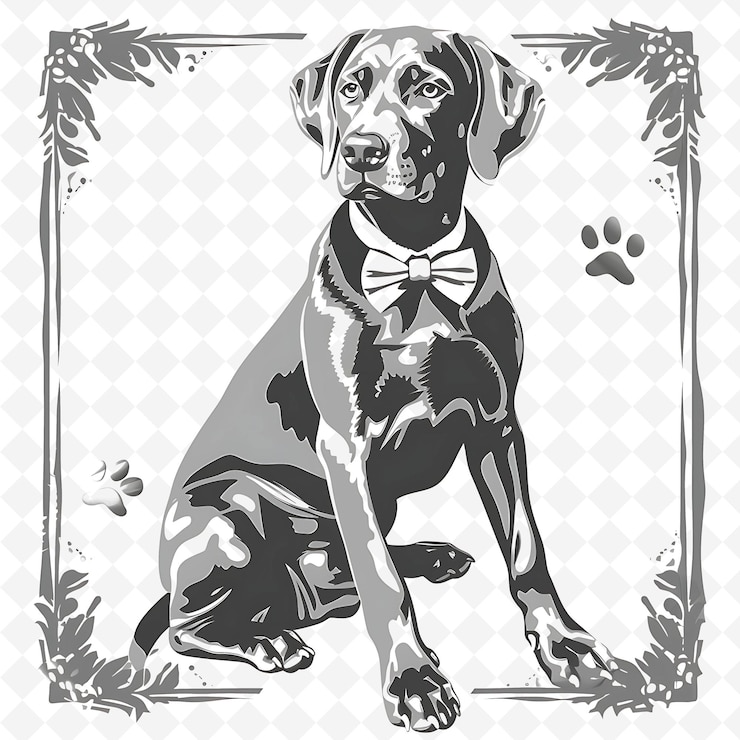 PSD png animal line art and frame stamps collage stamp natural sketch for character illustration