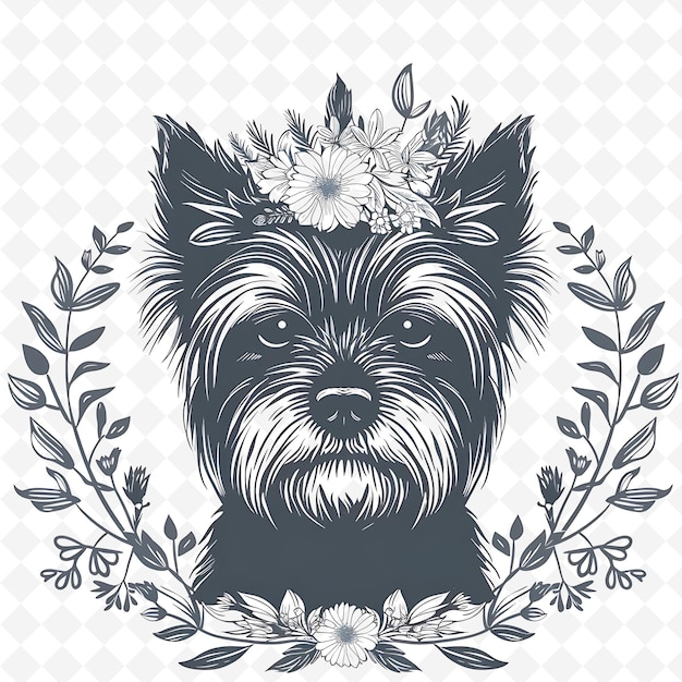 PSD png animal line art and frame stamps коллажная марка естественный эскиз для иллюстрации персонажей