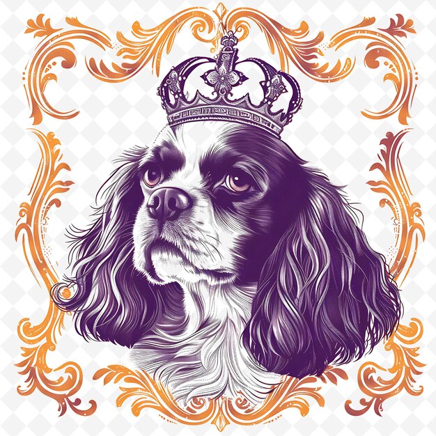 PSD png animal line art and frame stamps коллажная марка естественный эскиз для иллюстрации персонажей