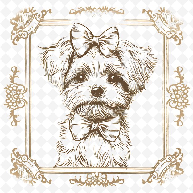 Png animal line art and frame stamps коллажная марка естественный эскиз для иллюстрации персонажей