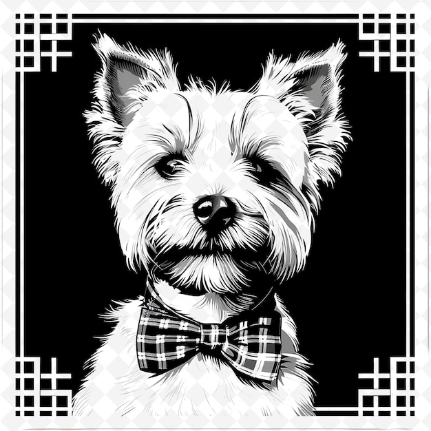 PSD png animal line art and frame stamps collage stamp natural sketch voor de illustratie van personages