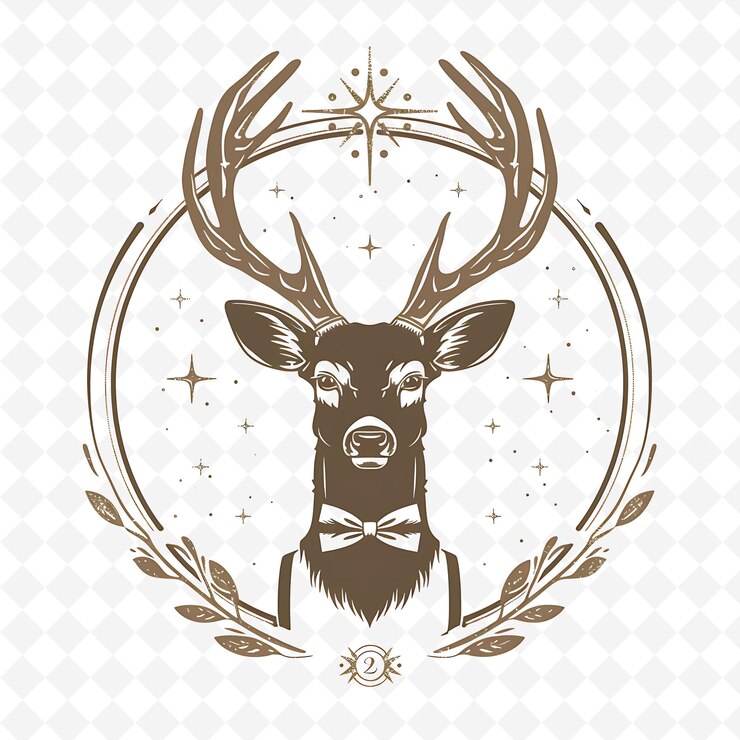 PSD png animal line art and frame stamps collage stamp natural sketch voor de illustratie van personages