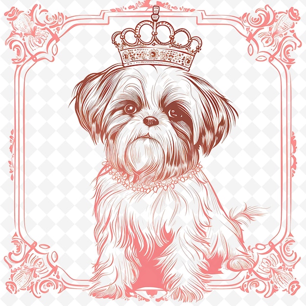 PSD png animal line art and frame stamps collage stamp sketch naturale per l'illustrazione dei personaggi