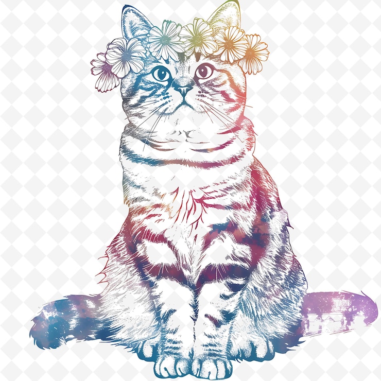 PSD png animal line art and frame stamps collage stamp natural sketch for character illustration