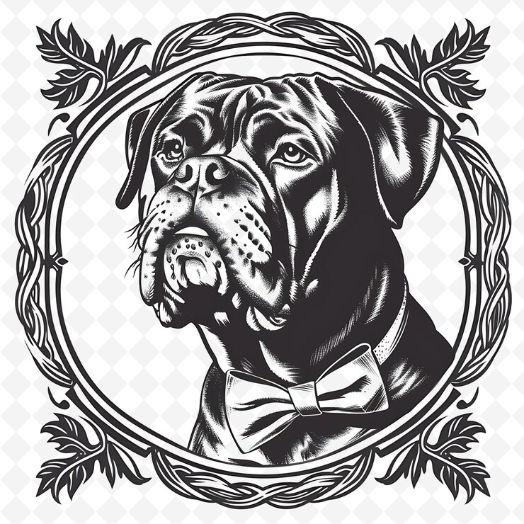 PSD png animal line art and frame stamps collage stamp natural sketch for character illustration