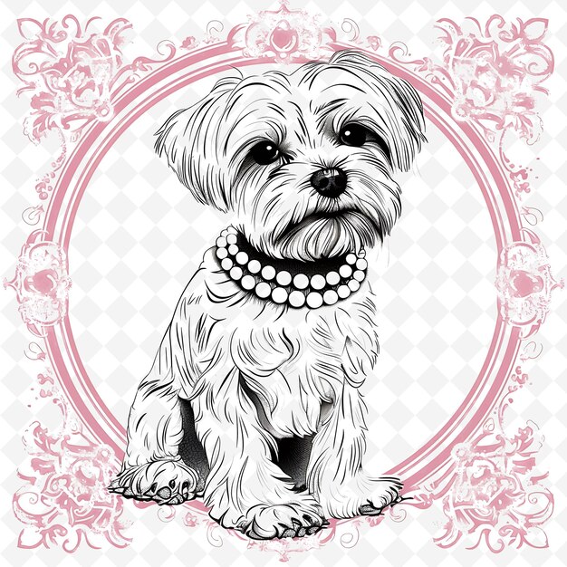 PSD png animal line art and frame stamps collage stamp sketch naturale per l'illustrazione dei personaggi