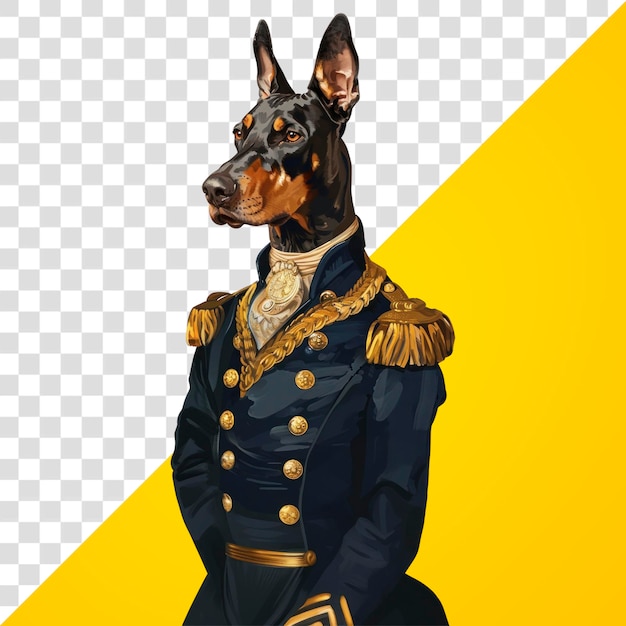 png animal portrait doberman painting