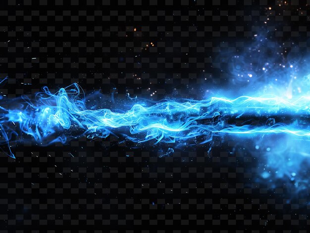 PSD png argon light flares z szlachetnymi gazami i niebieskim kolorem flar unique radiant neon light streaks