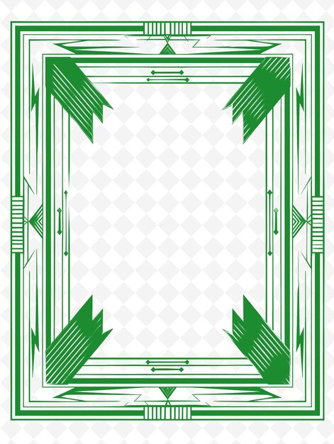 Png art deco frame art with geometric patterns and gold accents illustration frame art decorative