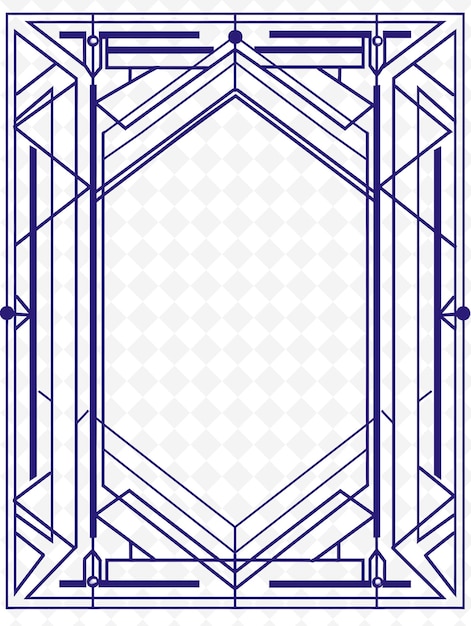 PSD png art deco frame art with geometric patterns and gold accents illustration frame art decorative
