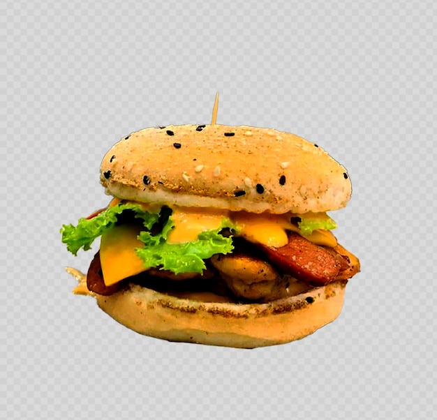 PSD png immagine di sfondo dell'hamburger