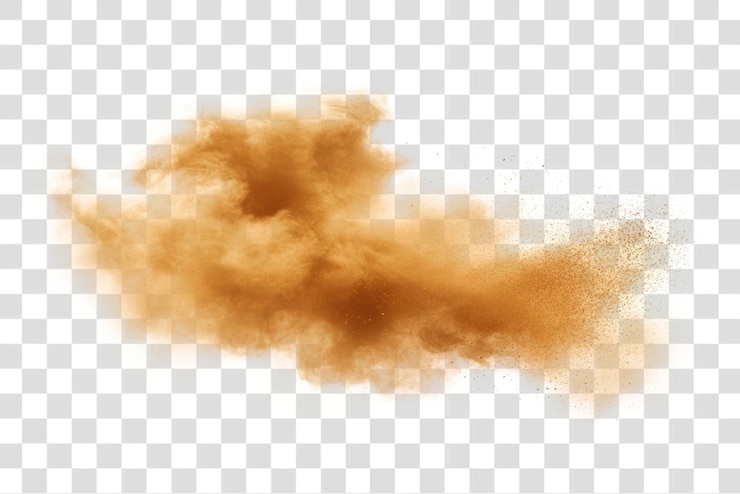 PSD png background particles powder smoke