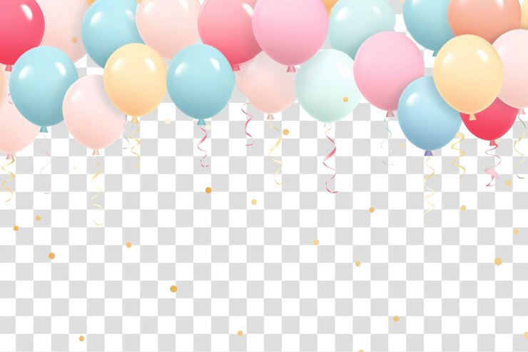 PSD png backgrounds birthday balloon party