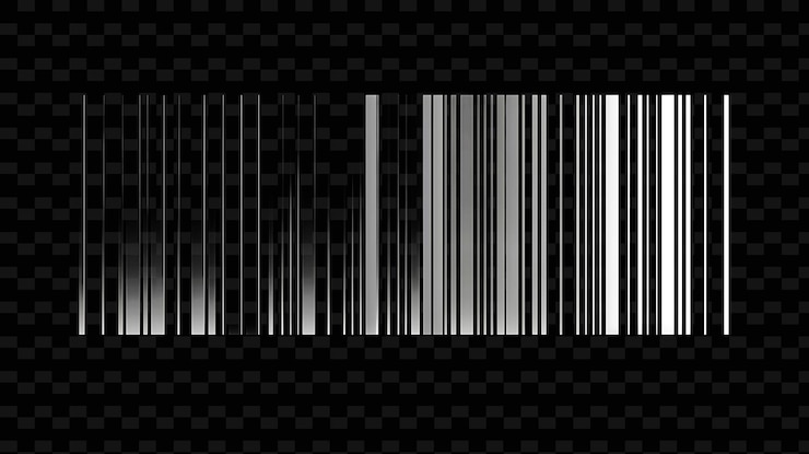 PSD png barcode tape decal with scannable codes and serial numbers creative neon y2k shape decorativer