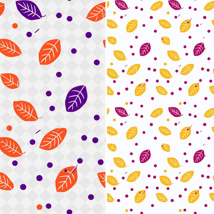 PSD png basil leaves with ladybug silhouette and colorful design arr nature pattern outline art design