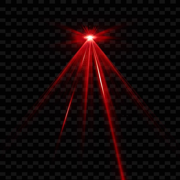 PSD png beam light rays con luce concentrata e colore rosso intenso neon trasparente collezioni y2k