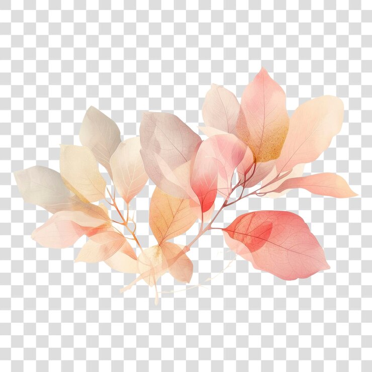 PSD png botaniczne tło wzór rośliny