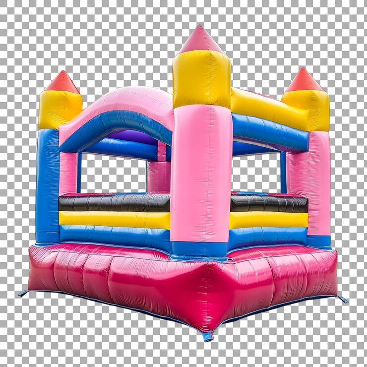 PSD png bouncy castle against transparent background