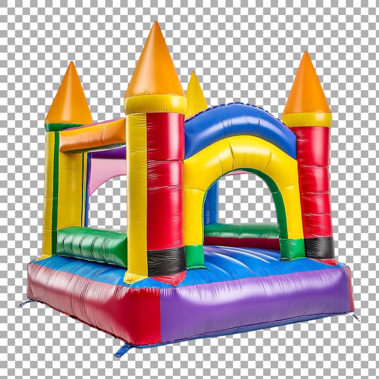PSD png bouncy castle against transparent background