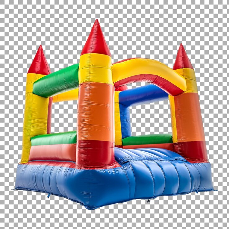 PSD png bouncy castle against transparent background