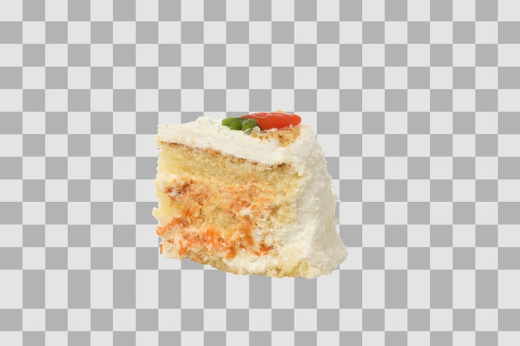 PSD png carrot cake isolated on white background