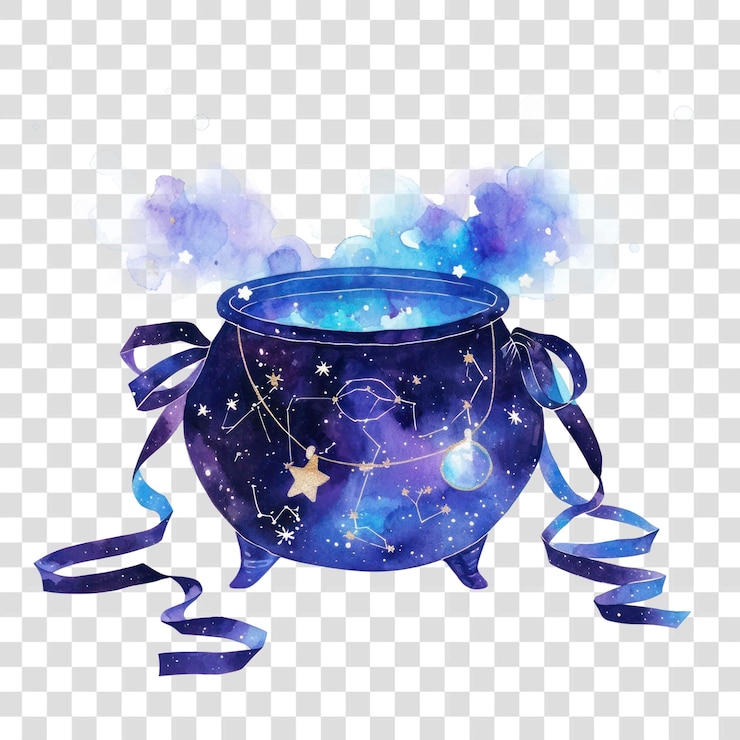 PSD png cauldron art ilustracja akwarela