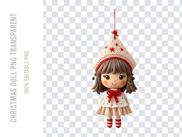 PSD png christmas cute doll