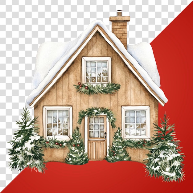 png christmas house christmas illustration winter