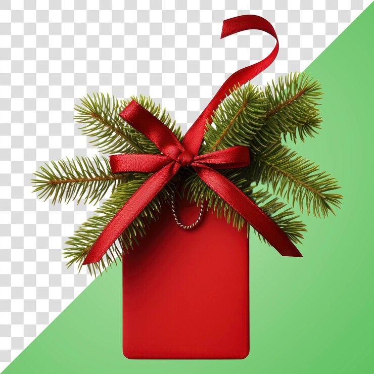 PSD png christmas plant gift tree