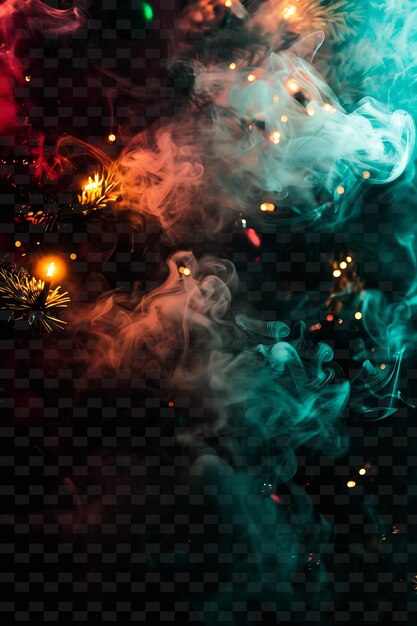 PSD png christmas smoke con il fumo delle vacanze e il colore rosso e verde s unique radiant neon light streaks