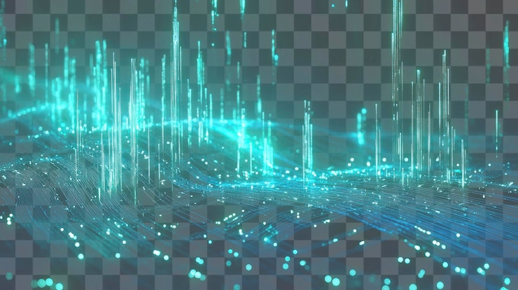 PSD png circuit board patterns landscape lights futuristic lighting
