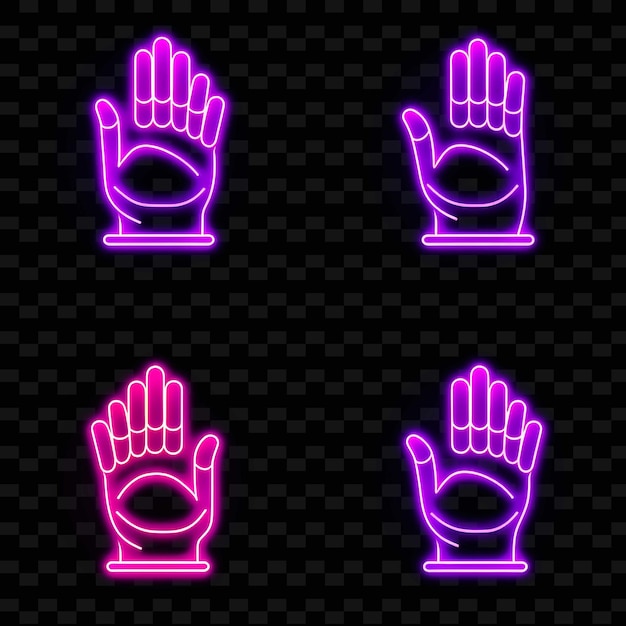 Png clapping hands icon emoji с аплодисментами, признательностью и неоновыми линиями y2k