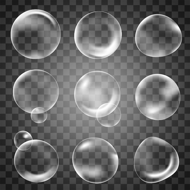 Png clear bubble ontwerpelementen set