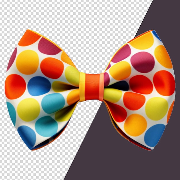 PSD png colorful tie bows isolated on transparent background