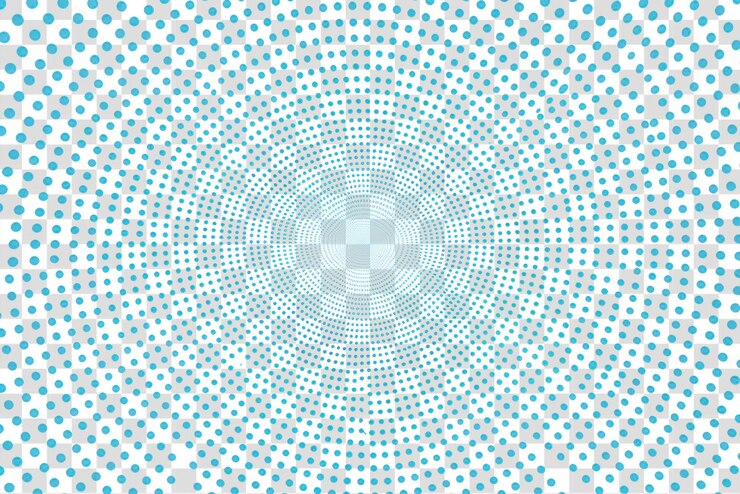 PSD png comic layout grid motion background with halftone effect pattern blue art