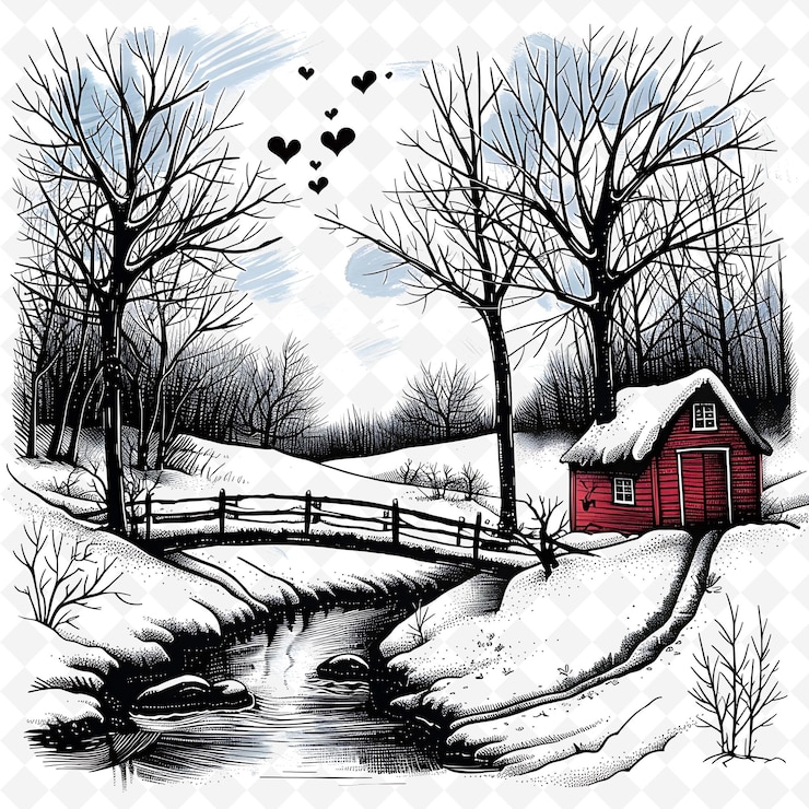 PSD png covered bridge gate with new england wedding decorations the creative abstract art designs