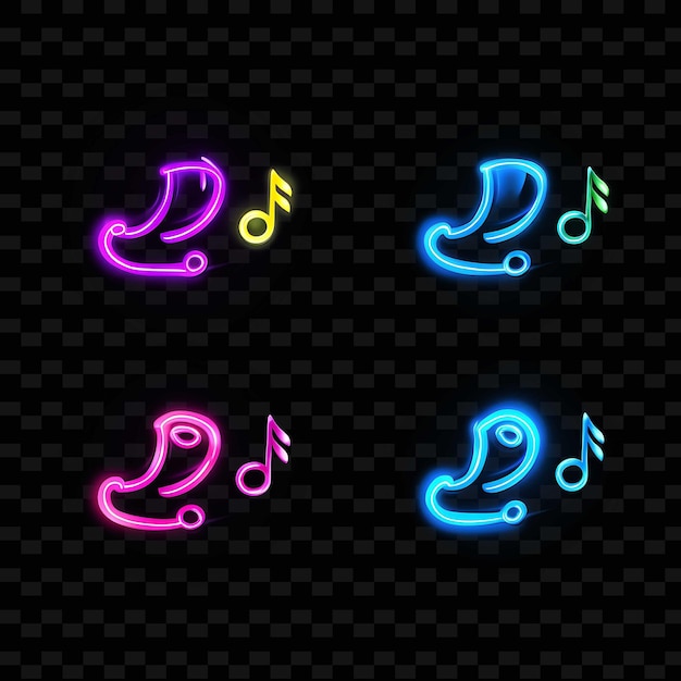 Png creative emoji neon line современные элементы дизайна для ярких и захватывающих произведений искусства