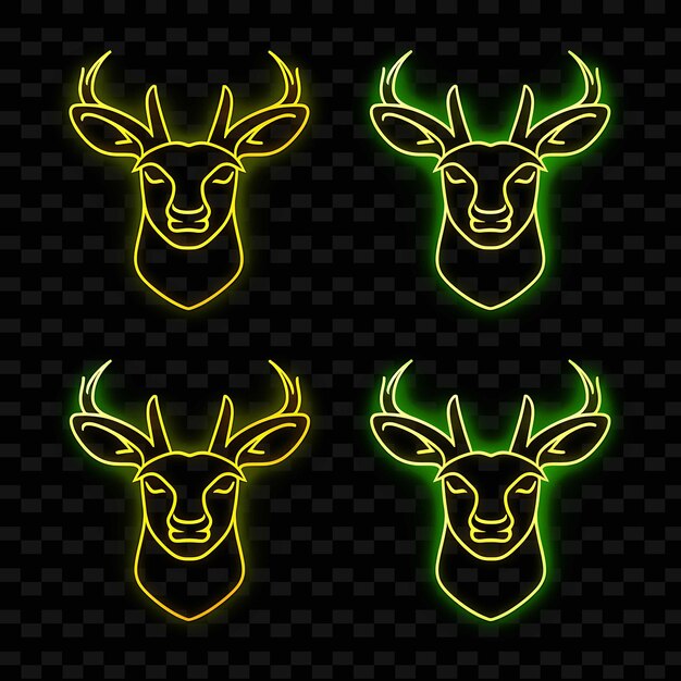 PSD png creative emoji neon line современные элементы дизайна для ярких и захватывающих произведений искусства